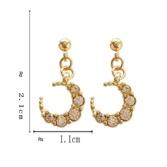 💕last one Dreamy Moon Drop Earrings - Picture 3 of 6